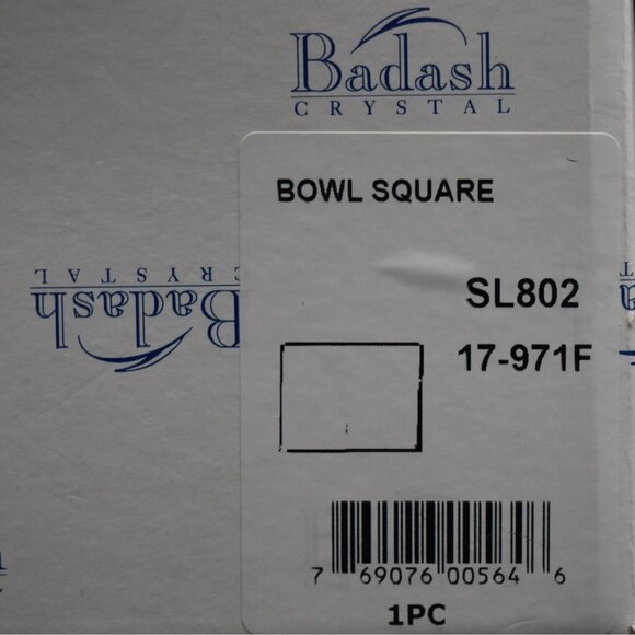 Badash Square Crystal Bowl Sahara Mouth Blown Lead Free Made In Poland SL802 - Picture 2 of 5